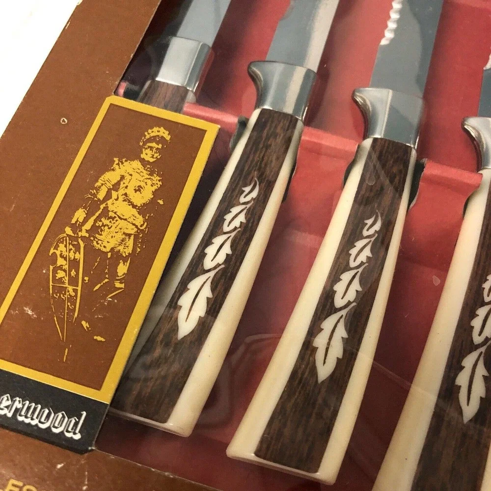 VINTAGE Regent Sheffield Stainless Steel JAPAN Cutlery Steak Knife Set‎ of 6